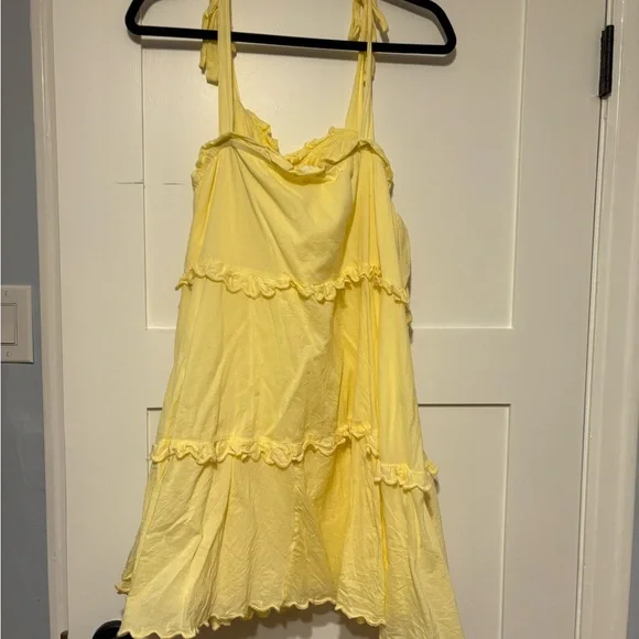 Target Yellow Ruffle Mini Dress - Picture 2 of 2